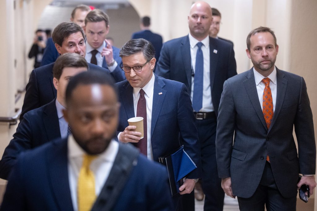 “House Republicans Strategize with Speaker Johnson for New Party-Line Package”